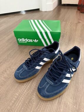 Sporty & Rich x Adidas Navy Blue Samba Sneakers